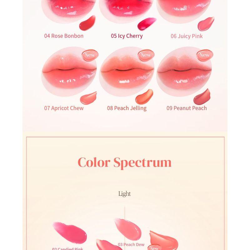MACQUEEN - Сияющий тинт для губ Dewy Water Glow - 9 Цветов