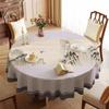 Круглая Скатерть Водонепроницаемая, Маслостойкая И Не требующая глажки Скатерть для гостиничного круглого стола Покрытие-скатерть ПВХ Круглая скатерть Скатерть Mengqu