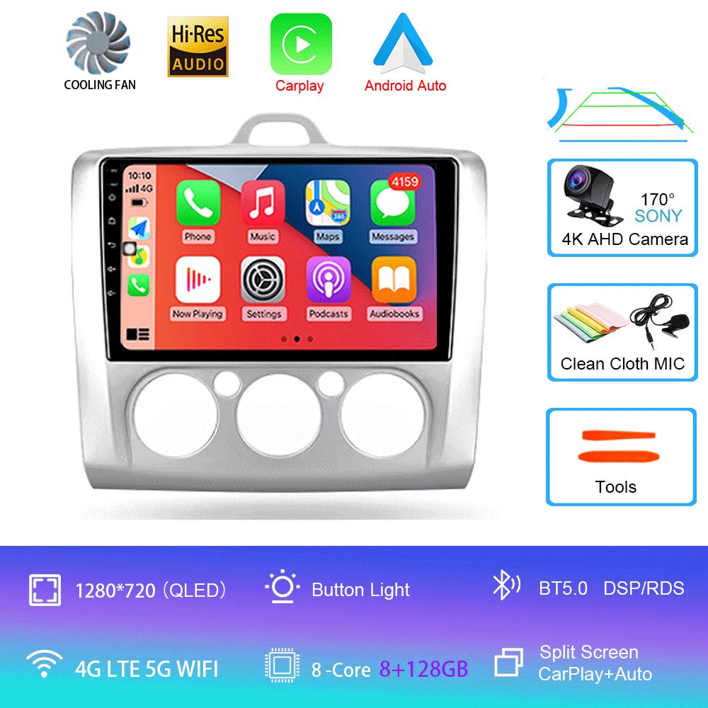 Android 14 Car Radio  For Ford Focus 2 Mk 2 2004 - 2011 Multimedia Video Player Navigation stereo GPS No 2din 2 din dvd