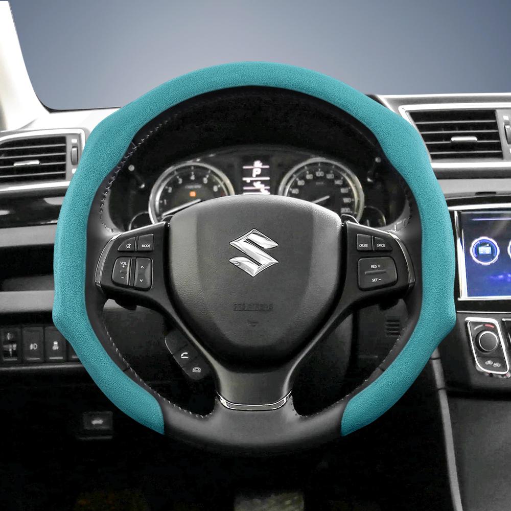 Подходит для Suzuki Premium Замшевая накладка на руль с кнопками, нескользящая и прочная, для Grand Vitara Jimny Swift Alto Celerio Sx4 Kizashi и других моделей