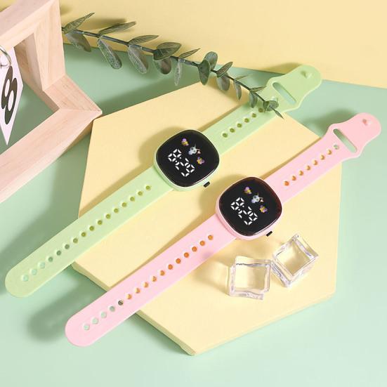 Светодиодные электронные часы Square Life, водонепроницаемые регулируемые мягкие силиконовые ремешки, спортивные наручные часы для мальчиков и девочек, подарок на день рождения