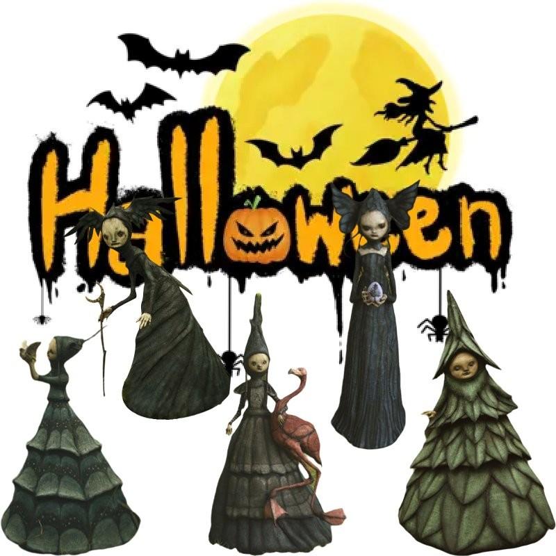 Whimsical Witch Resin Craft For Home And Garden Enhancement During Halloween