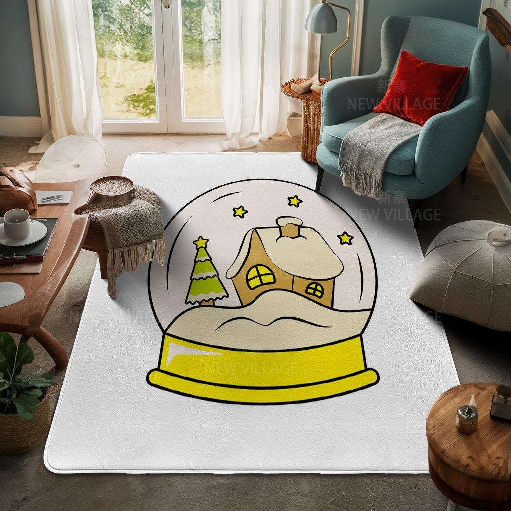 Ковер у входа в дом Домашний коврик у двери Гостиная Ванная Комната Ноги ванная комната Нескользящие коврики с водопоглощением для ванной Счастливого Рождества зима