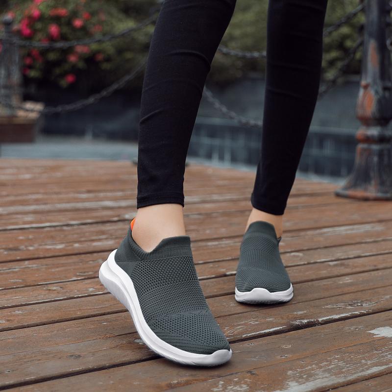 Легкие кроссовки для пар, дышащие амортизирующие кроссовки с сеткой, прогулочная женская обувь, удобная универсальная мужская обувь