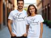 Персонализированная футболка Мужская Женская Футболки Топ Wifey или Hubby Жених Невеста Топ Футболка Мистер и Миссис, Только что поженились