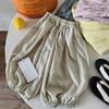 Детские летние легкие свободные антимоскитные однотонные штанишки-bloomers для мальчиков и девочек