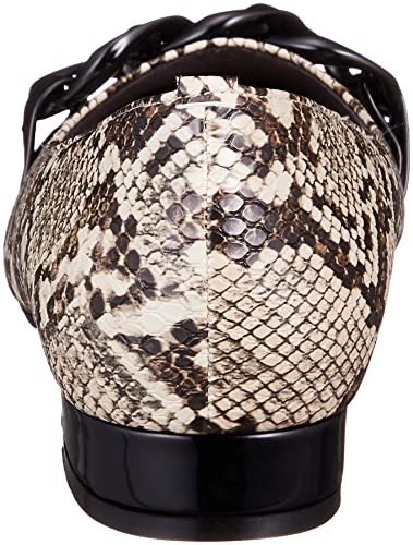 Carino CATT22314 Women's Rain Shoes, Beige Snake, Size 23.0 cm