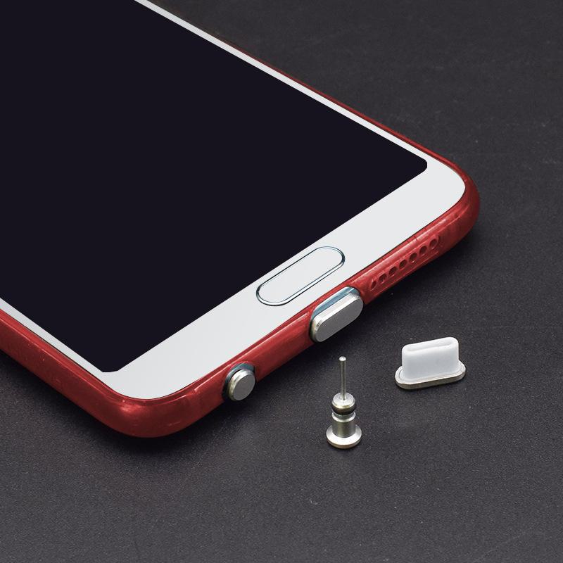 Универсальная металлическая пылезащитная заглушка USB Type-C для Huawei — защищает порт зарядки и разъем для наушников