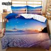 Пододеяльник с изображением гавайского летнего пляжа, экзотический тропический морской пейзаж, комплект постельного белья из микрофибры с изображением пальм, покрывало для детской комнаты для взрослых