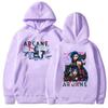 Arcane Jinx Boom Hoodies Горячая игра Сериал Печать Унисекс Уличная одежда Ropa Hombre Sudaderas Мужская/Женская одежда Мягкие толстовки и свитшоты Унисекс