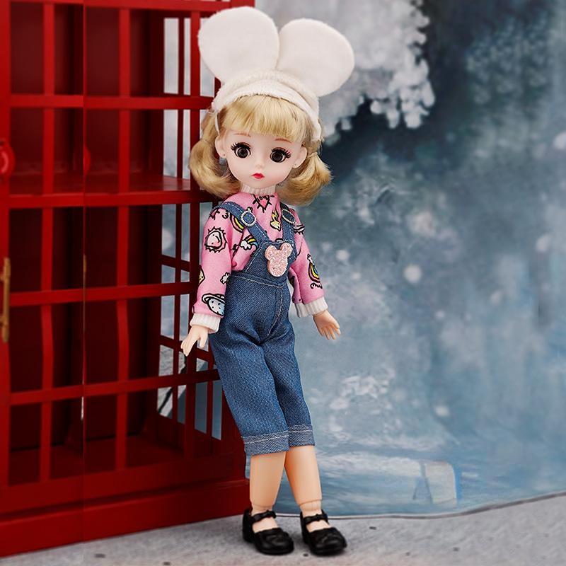 30 см мини подвижная 23 шарнирная кукла игрушка для девочек 3D большие глаза BJD принцесса полная одежда коллекция платьев детская кукла подарок