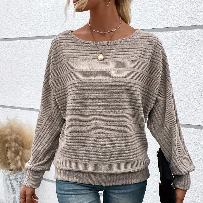 Женский повседневный свитер с рукавами «летучая мышь» свободного кроя и удобные топы