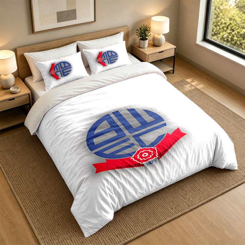 3Pcs Bedding SetBolton Wanderers Soft Bed Sheet and Two Pillowcases Home Bedroom Decor