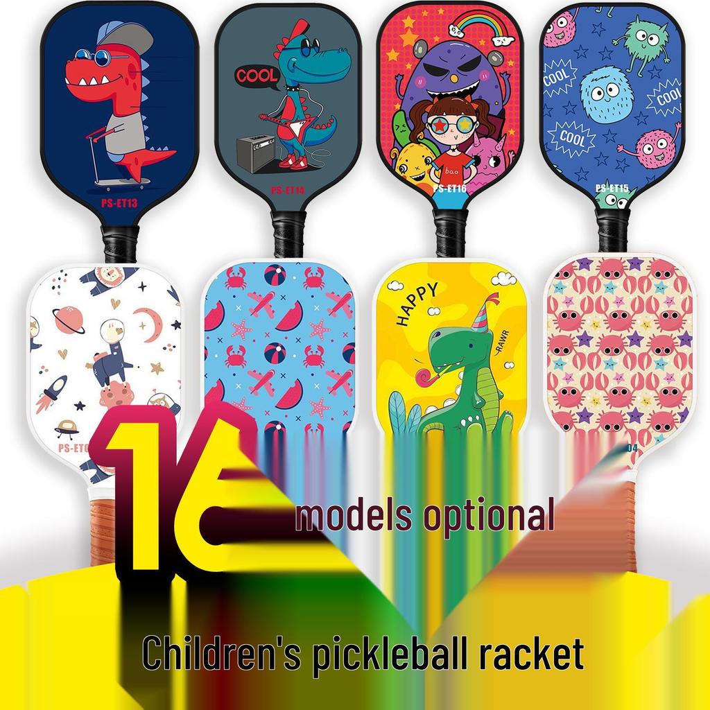 Children's Cartoon Fiberglass Pickleball Paddle Set