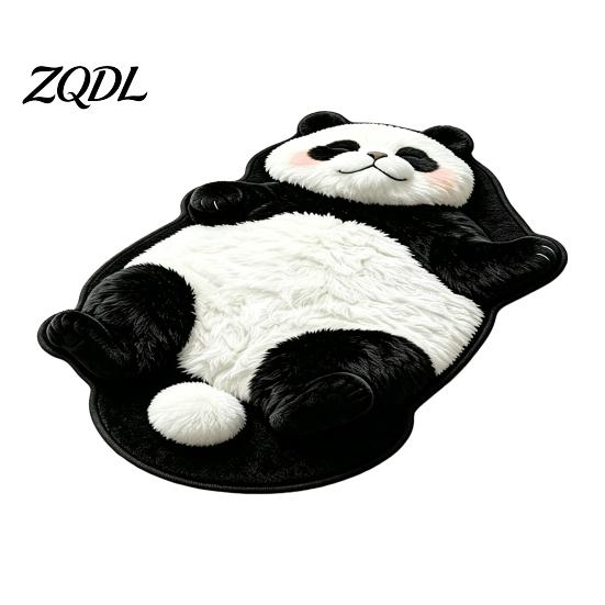 Small Decorative Rug for Bedroom Cozy Cat Shaped Floor Rug, Plush Cartoon Area Mat, Soft Indoor Space Carpet Crystal Velvet Bedside And Entryway