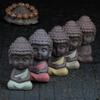 Purple Sand Pottery Tea Pet Zen Monk Home Decoration Furnishing Creative Gift Buddha Statue Decor