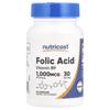 Nutricost Folic Acid, 1,000 Mcg, 30 Capsules