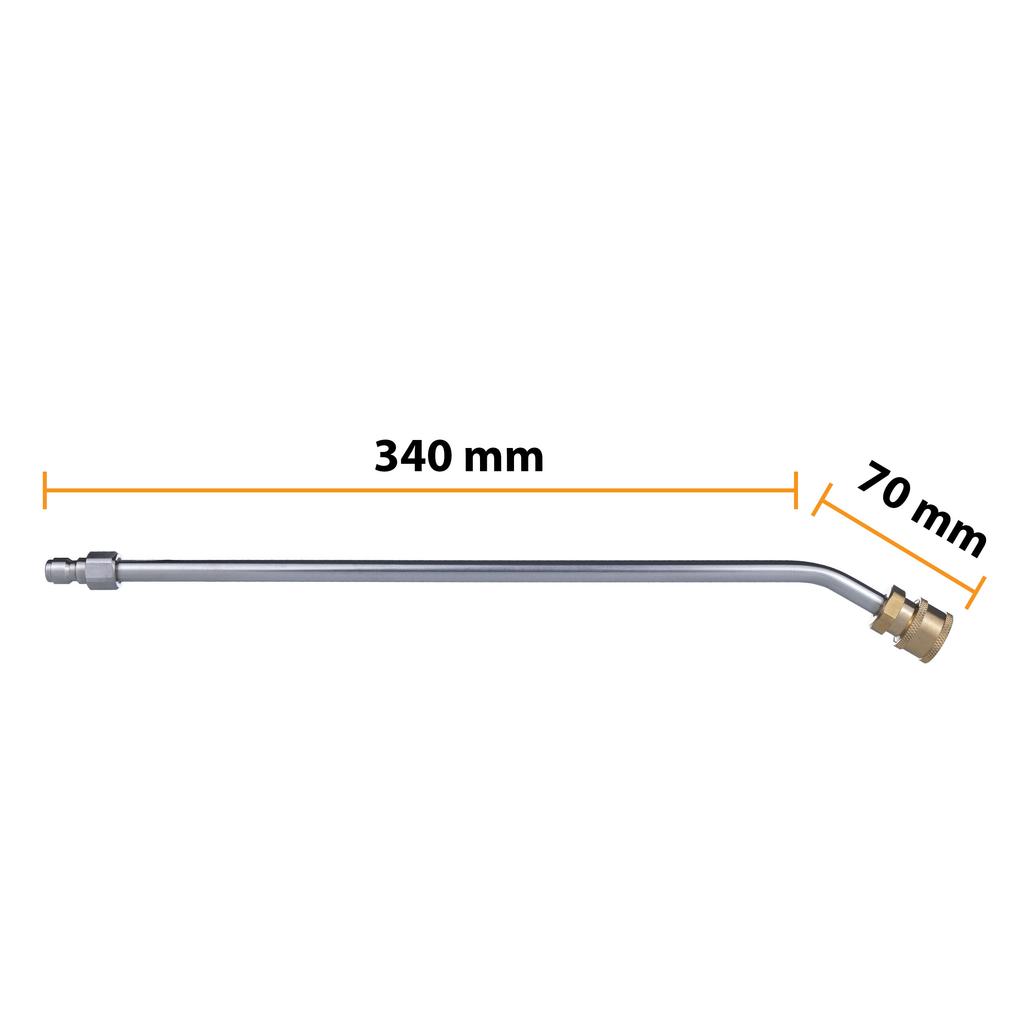 Pressure washer lance 1/4"" 34cm bent 30°