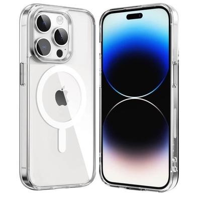 Прозрачный чехол для iPhone 15 PRO MAX - Силикон со встроенным магнитным кольцом Phonillico®