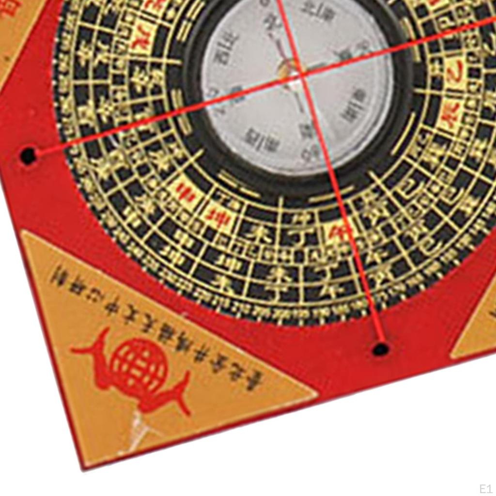 Feng Shui Compass Ancient Chinese Wooden Home Planning Professional Ornament Figurines for