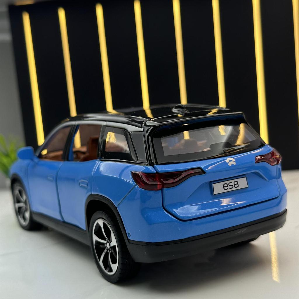 1:24 NIO ES8 Сплав Новый Энергетический Автомобиль Модель Литье Металл Игрушечные Транспортные Средства Модель Автомобиля Симуляция Звука и Света Детские Игрушки Подарок