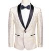 Men's Floral Dress Suit Luxury Embroidered Wedding Blazer Dinner Tuxedo Jacket