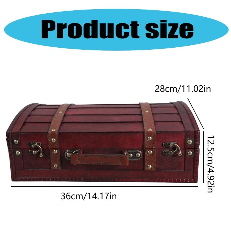 Многоцелевая декоративная деревянная коробка для хранения мелких предметов и ювелирных изделий в античном стиле и с ярким цветовым дизайном