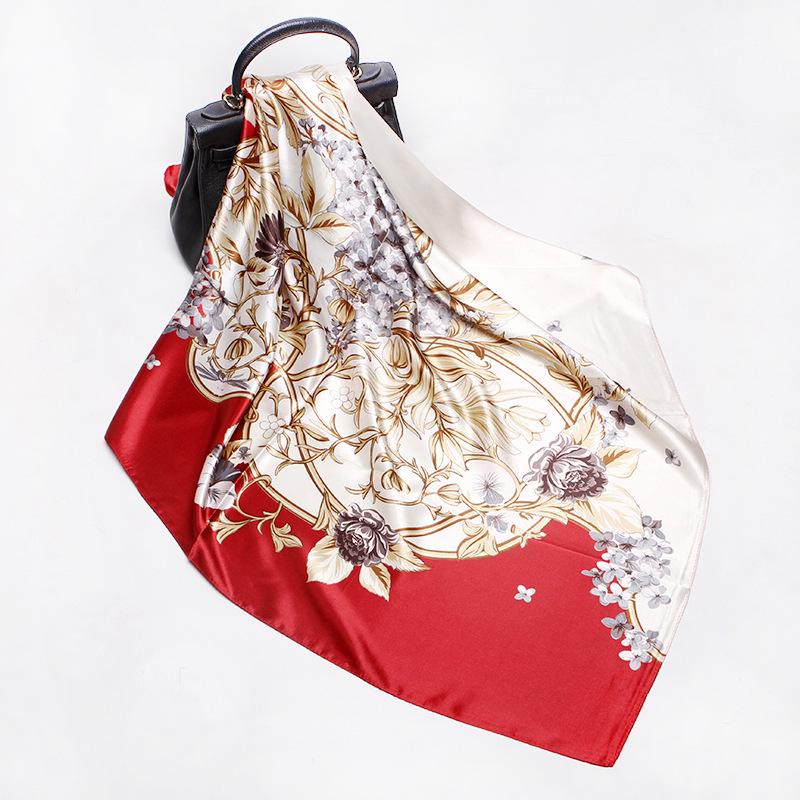High-quality Luxurious Silk Scarves Headband Scarfs Neck Scarf For Women Chain Silk Scarf Women's Decorative Shawl