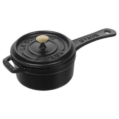 Staub Кастрюля черная маленькая литая эмалированная кастрюля для одной руки японская кастрюля "Маленькая 10 см" [Авторизованный продукт] 40509-537