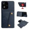 Винтажный кожаный держатель для карт Чехол для телефона для Xiaomi Redmi Note 17 5G Карманы для карт Двойные кнопки-защелки Флип-кошелек Чехол