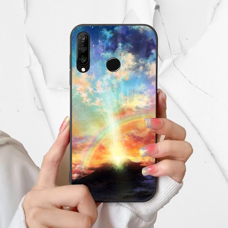 Чехол для телефона Huawei P30 Lite Силиконовый чехол MAR-LX1A Модный Расписной Ударопрочный Мягкий Fundas Для Huawei Nova 4e Чехол P30Lite