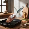 Stainless Steel Kitchen Cooking Tongs 2pcs Green