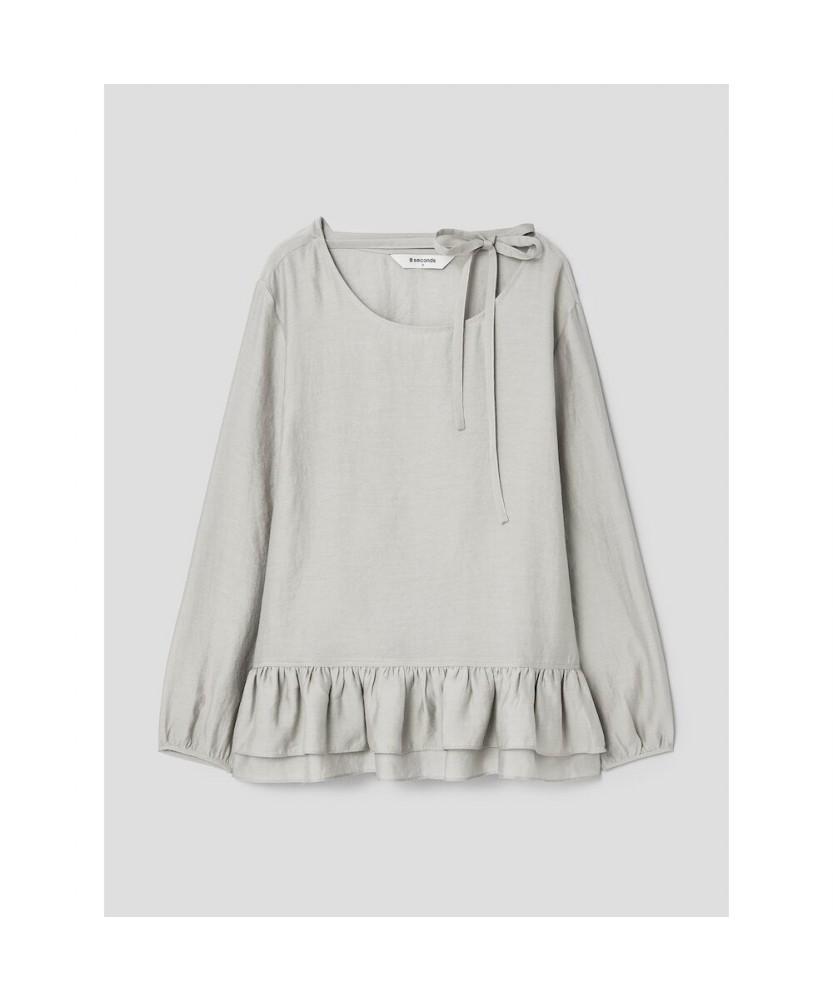 8SECONDS Layered Long Sleeve Blouse Khaki