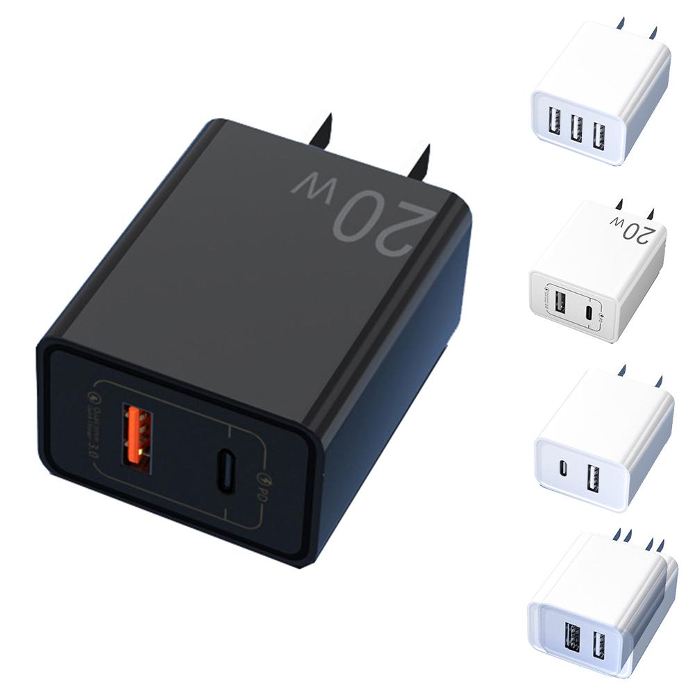 USB Fast Wall Charger Block 20W Multi-interface PD Power Adapter For Laptops Smart Phone Tablet PC 3C Safety Certification