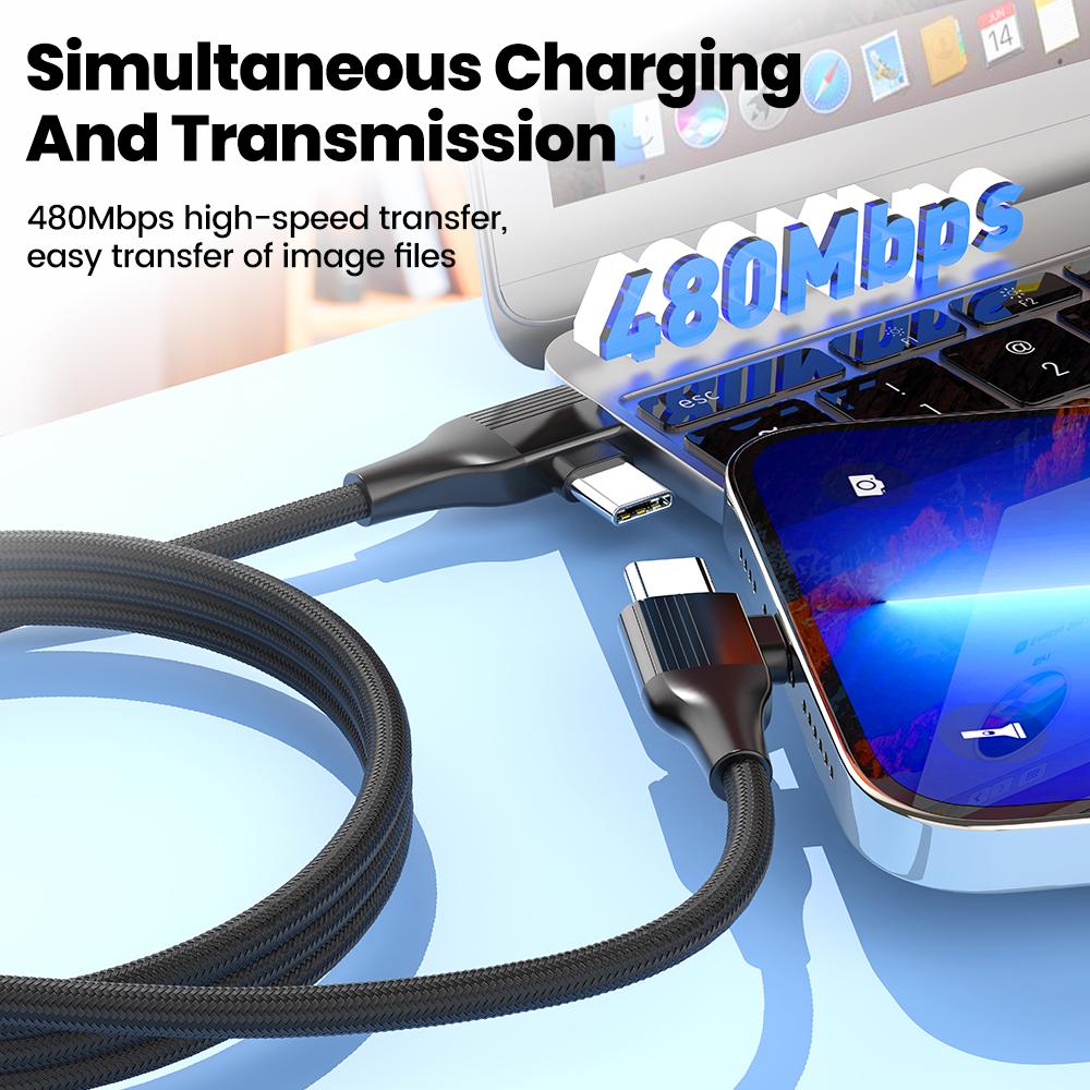 5-в-1 USB C кабель для зарядки Type C провод для зарядки Usb Type C кабель PD 65 Вт 27 Вт быстрая зарядка для iPhone Samsung Xiaomi