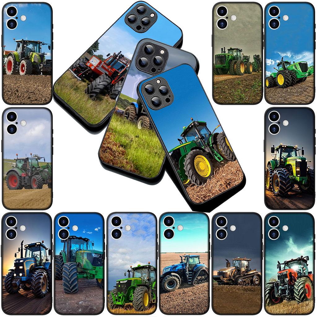 Farms Vehicles Tractors Silicone Phone Cover for Motorola Moto G86 G57 E14 E15 G14 G34 G35 G84 G24 A54 G15 Power E22 Soft Case