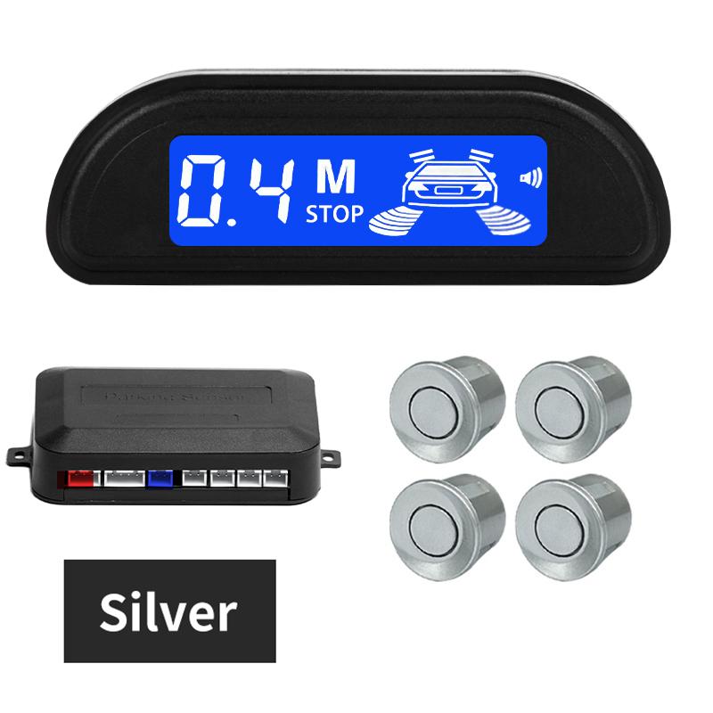 Датчик парковки для автомобиля с автоматическим парктроником, обратным светодиодным монитором, 4 датчика, 12 В, 8 цветов