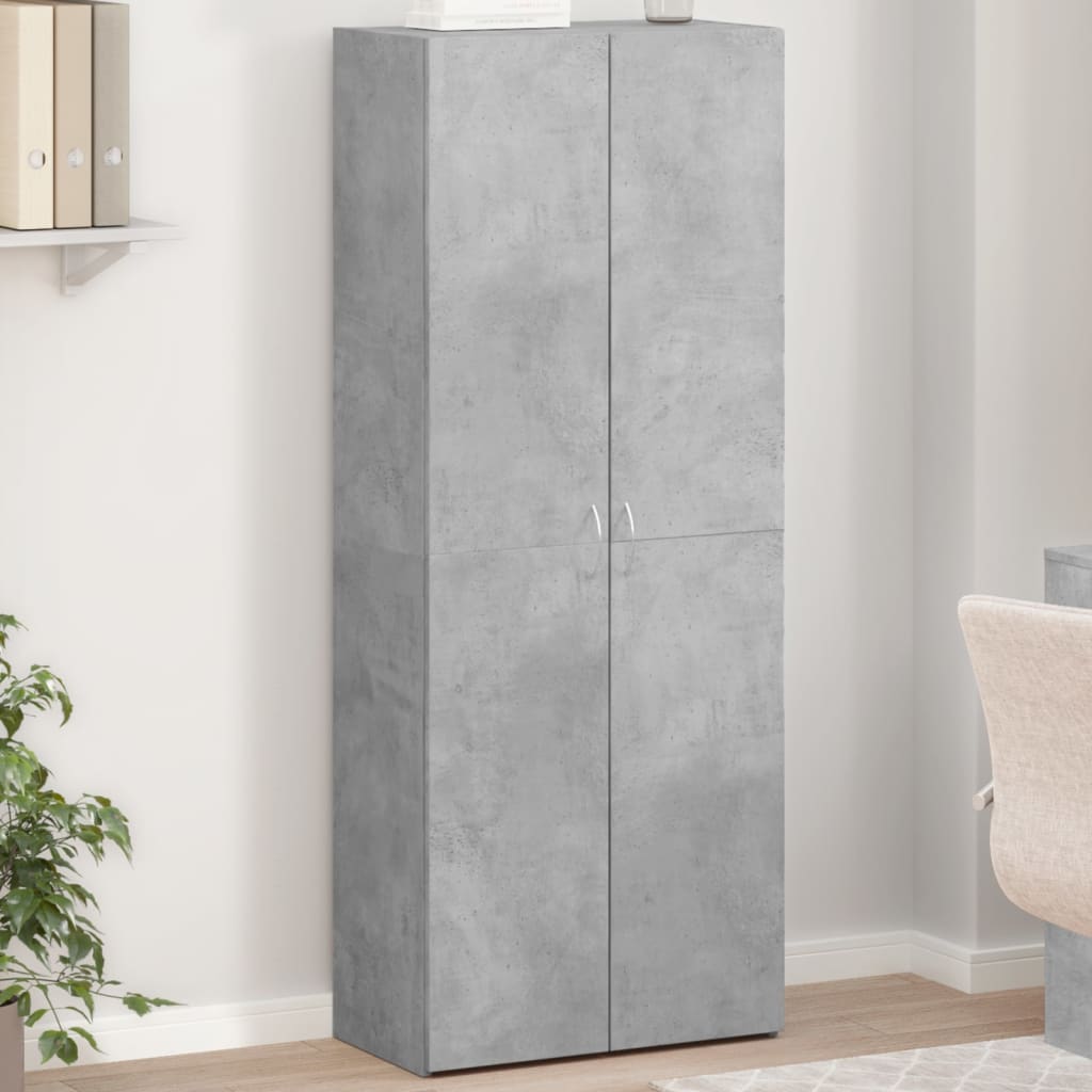 Vidaxl Szafka Na Dokumenty, Szarość Betonu, 60X32X153 Cm