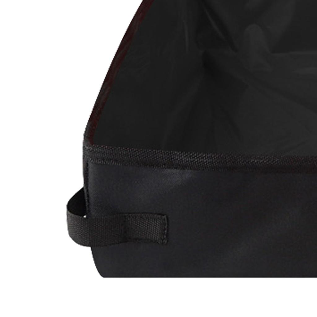 Складной кошачий лоток Водонепроницаемый Портативный Складной лоток для кошачьего туалета из ткани Оксфорд 50x40см Черный