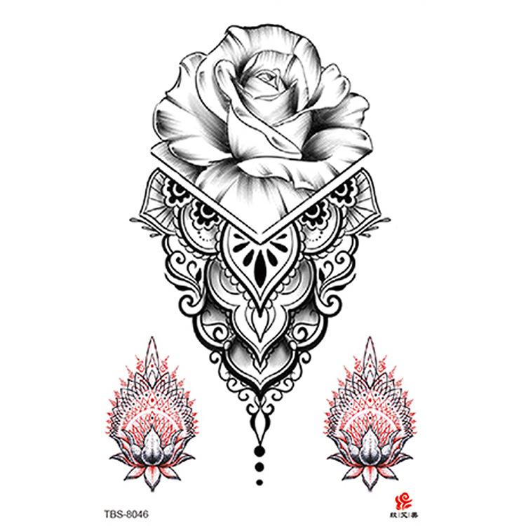 High Quality Waterproof Women's Sexy Flower Animal Tribal Temporary Body Art Tattoos Tattoo Stickers