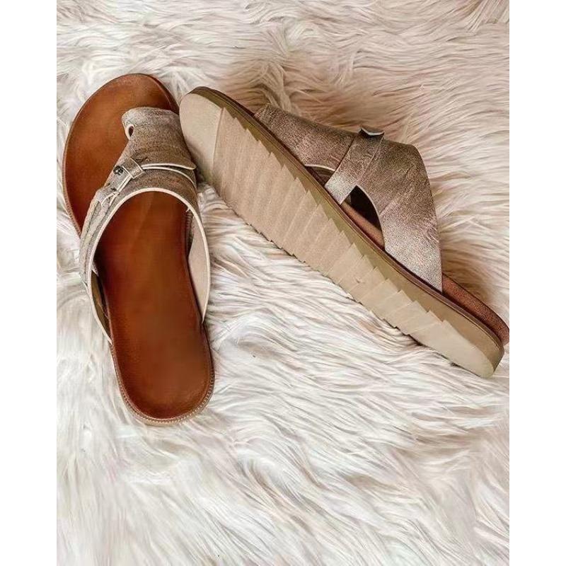 Женские летние плоские сандалии Новые шлепанцы в стиле Birkenstock для пляжа и улицы
