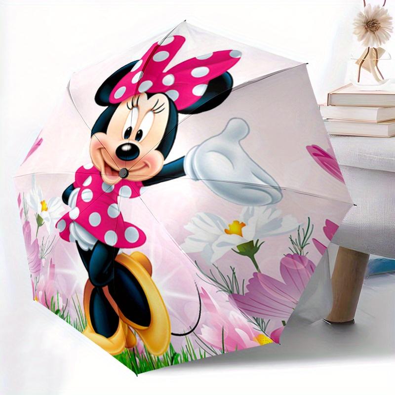 1pc Happy Minnie Mouse Automatic Opening and Closing Folding - A Good Choice for Gifts, Fashionable and Convenient Umbrella With Cute Cartoo