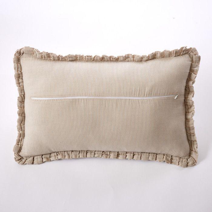 Coussin déhoussable réversible "Romie Ficelle" toutes dimensions Gaze de Coton tissé teint l'Effet Papillon - 40x60