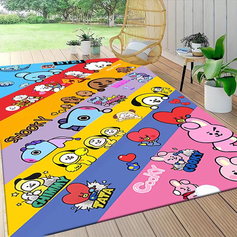 1Pc Cute Cupcake Friends Carpet Rug Customizable Soft Washable Antislip Home Living Room Sofa Mats Personalized Rug 091715