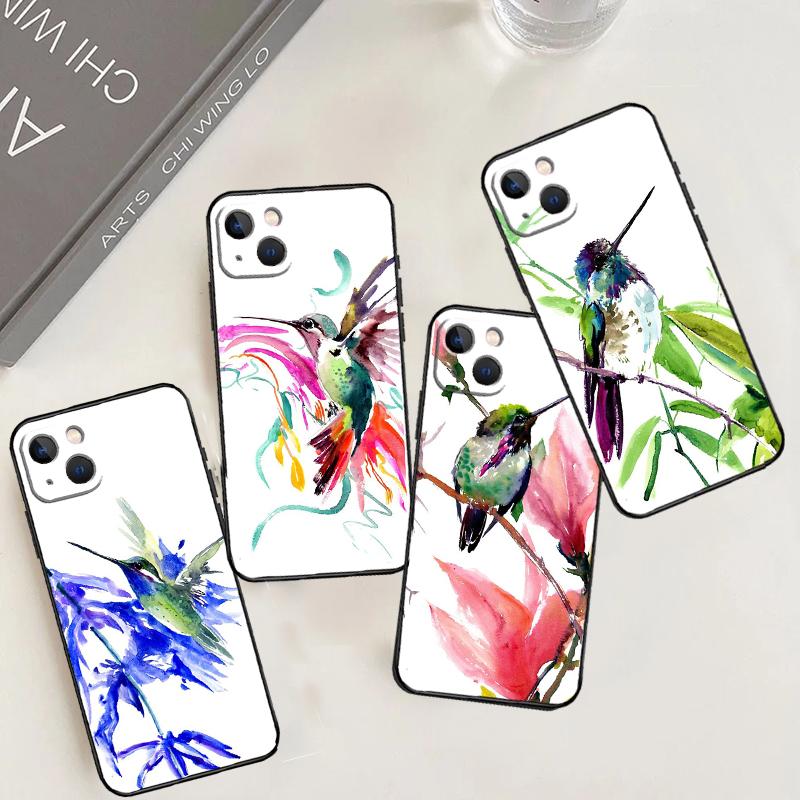 Hummingbird and Flowers For Huawei Nova 9 10 SE 3i 7i 8i 11i 12i Y60 Y61 Y70 Y72 Y73 Y90 Y91 P20 P30 P40 Lite Case