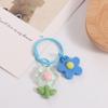 Ins Car Pendant Key Ring Colorful Bag Pendant Accessories Portable Acrylic Flower Key Chain  Women