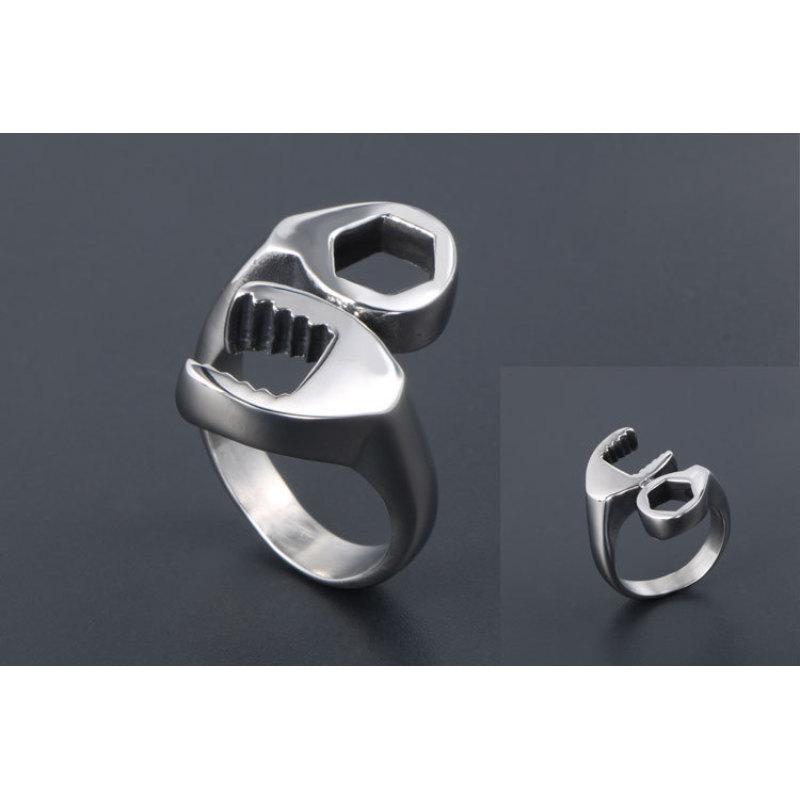 Персонализированное комбинированное кольцо с винтом в стиле панк. Модное мужское кольцо из титановой стали в стиле рок.