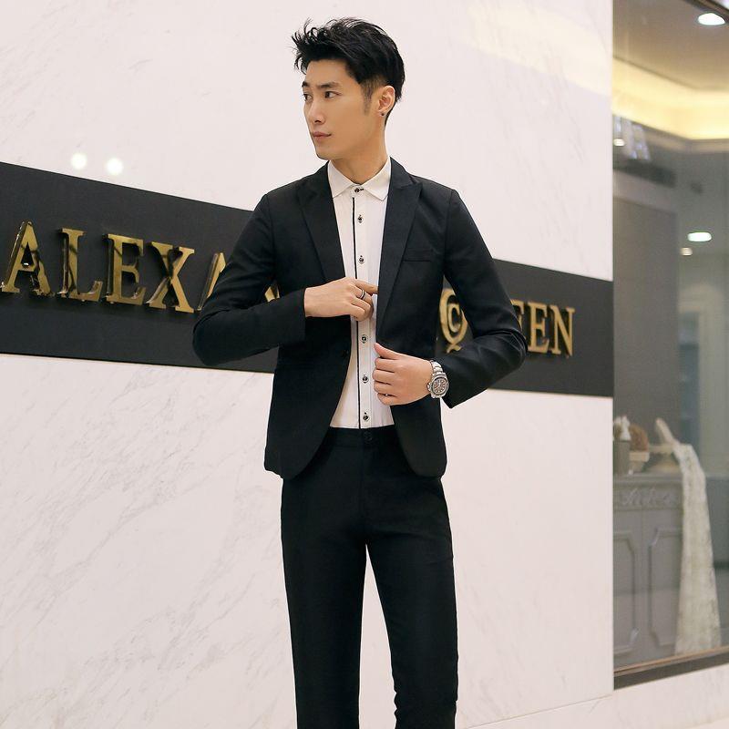 Мужская деловая повседневная куртка на весну и осень - свадебный, официальный, профессиональный костюм жениха