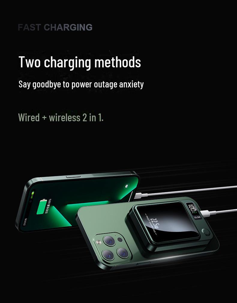 Магнитный беспроводной внешний аккумулятор MagSafe мощностью 22,5 Вт - 10000 мАч, сверхбыстрая зарядка, новинка