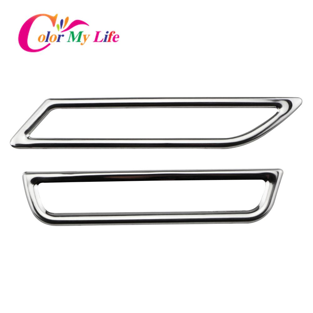 Color My Life 2 шт./компл. Накладка на воздухозаборник для автомобиля для Volkswagen VW Golf 7 7.5 MK7 MK7.5 LHD 2013 - Вентиляционное отверстие кондиционера